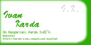 ivan karda business card